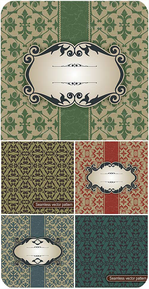    ,   / Vector backgrounds with patterns, vintage texture