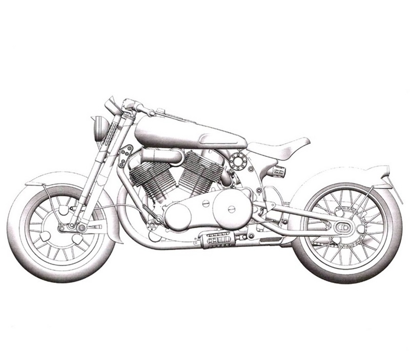 Эскизы современного мотоцикла Matchless