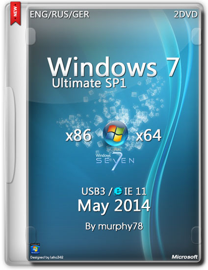 Windows 7 SP1 Ultimate x86/x64 IE11 May 2014 (ENG/RUS/GER)