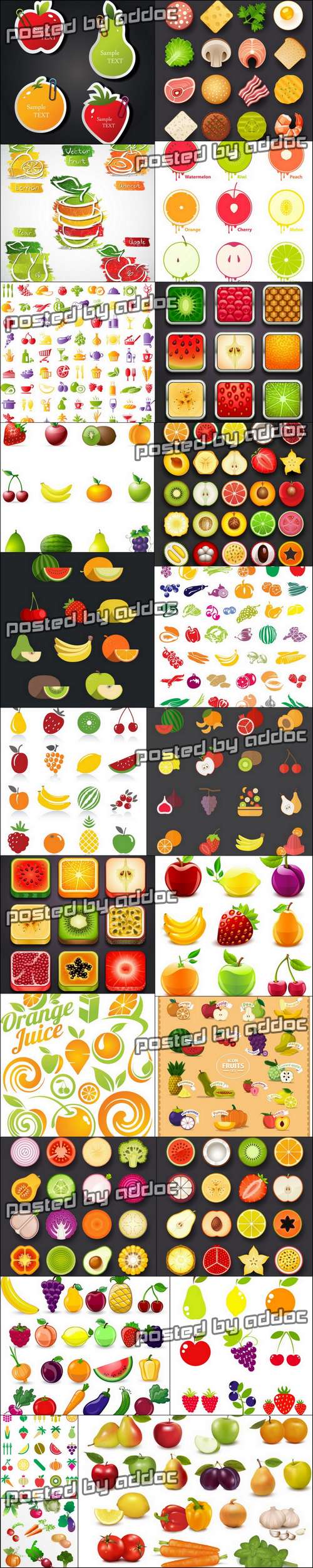 Stock Vector - Fruit Icons