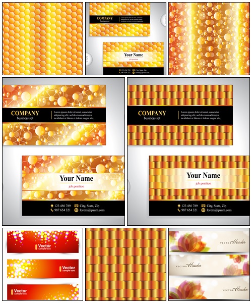 Universal luxury gold business card - vector stock