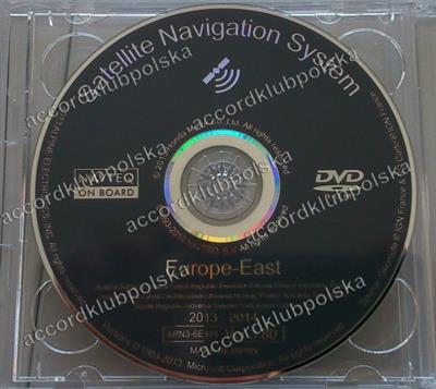 Honda DVD Navigation SYSTEM  (APN3-6E101) v3.80 Western Europe 2014