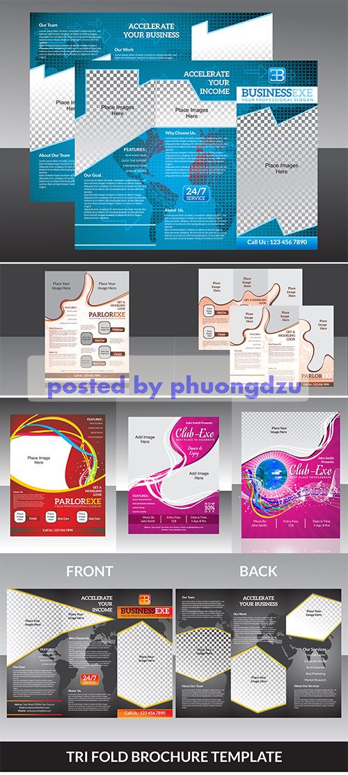 Stock: Abstract tri fold brochure concept 3