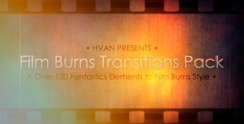Film Burn and Light Leak Transitions Collection