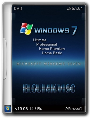 Windows 7 SP1 4in1 (x86/x64) Elgujakviso Edition (v19.06.14) Ru