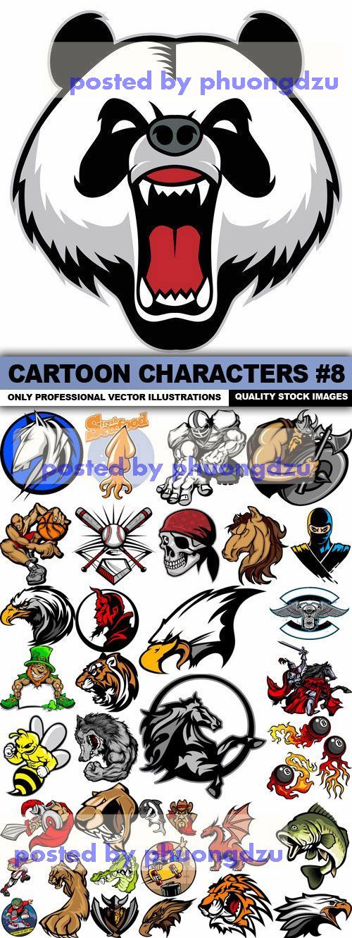 Cartoon Characters Vector part 8