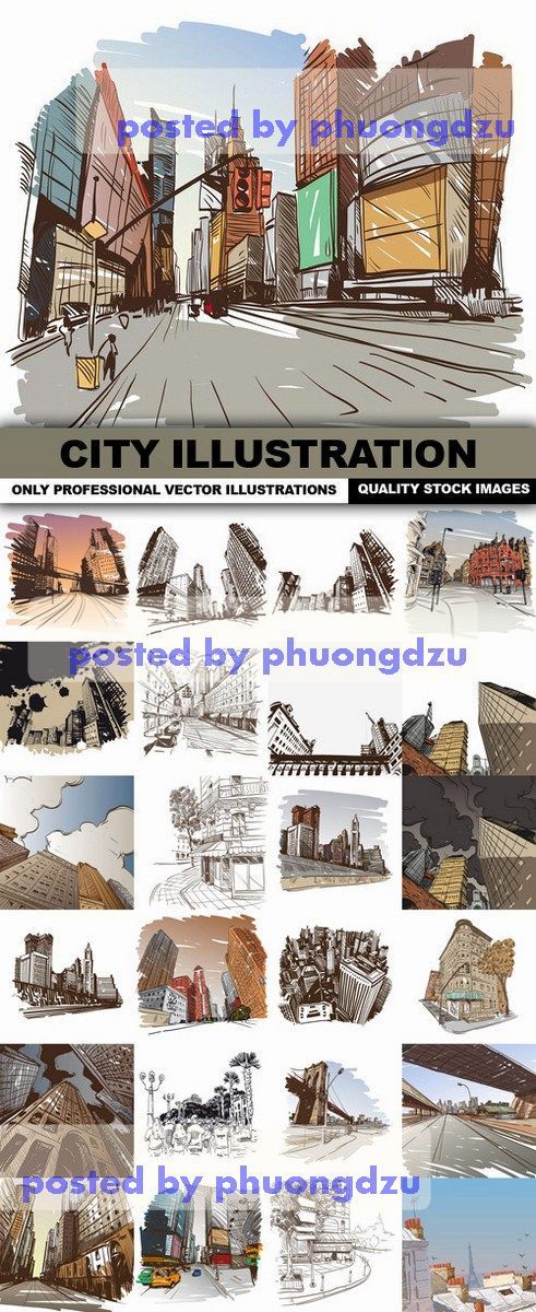 City Illustration Vector part 1