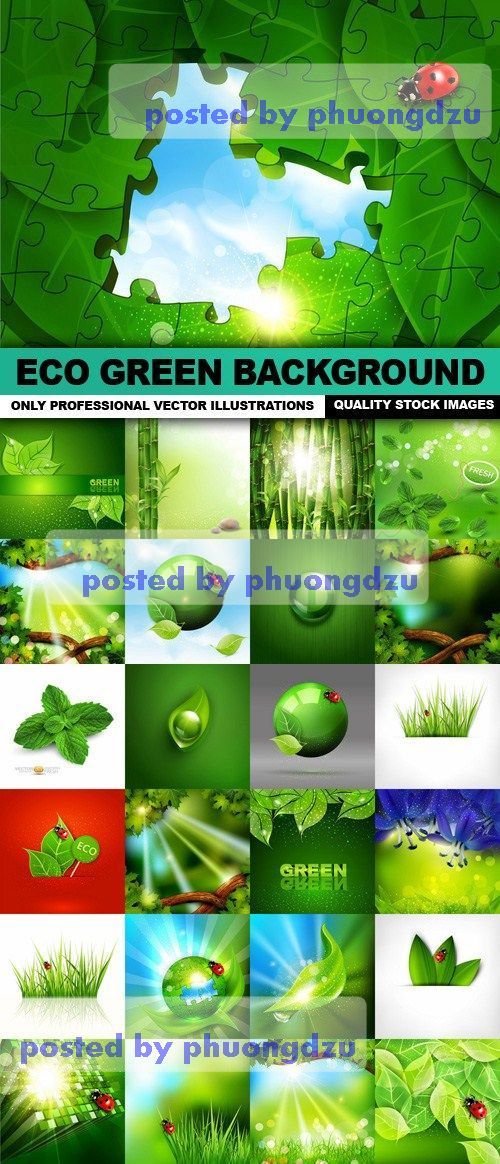 Eco Green Background Vector part 02