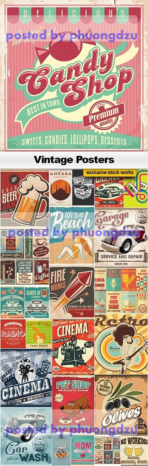 Vintage Posters Vector part 1