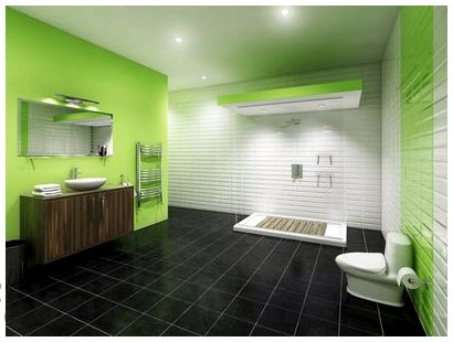 Зеленый цвет – популярный при отделке ванных комнат  - решение всех вопросов
