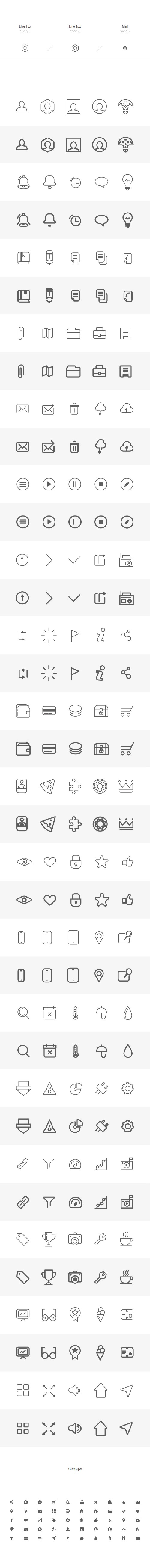 230 Wireframe Icons