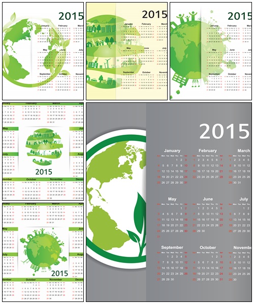 Calendar 2015, part 1 - vector stock