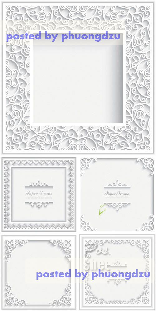 White Paper Frames Vector 1