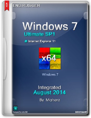 Windows 7 Ultimate SP1 x64 Integrated August 2014 By Maherz (ENG/RUS/GER)