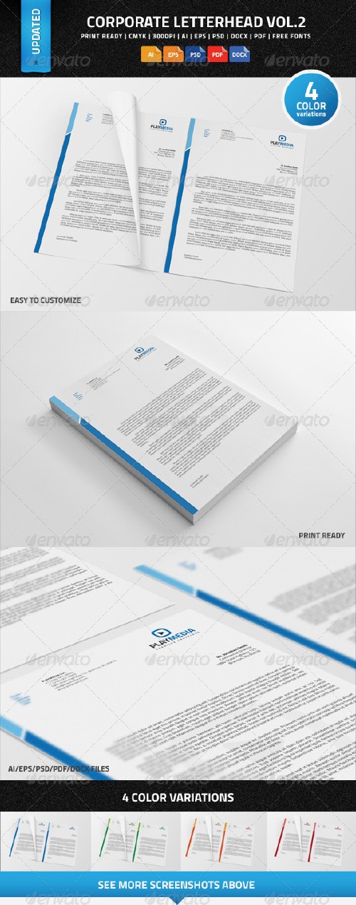 GraphicRiver Corporate Letterhead Vol.2 with MS Word Doc 6651984