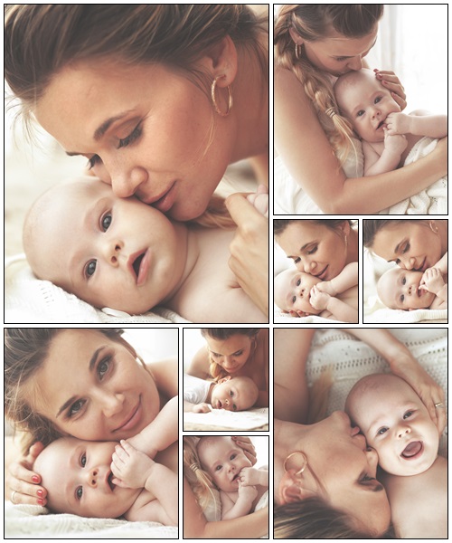Mother with baby, 9 - Stock Photo