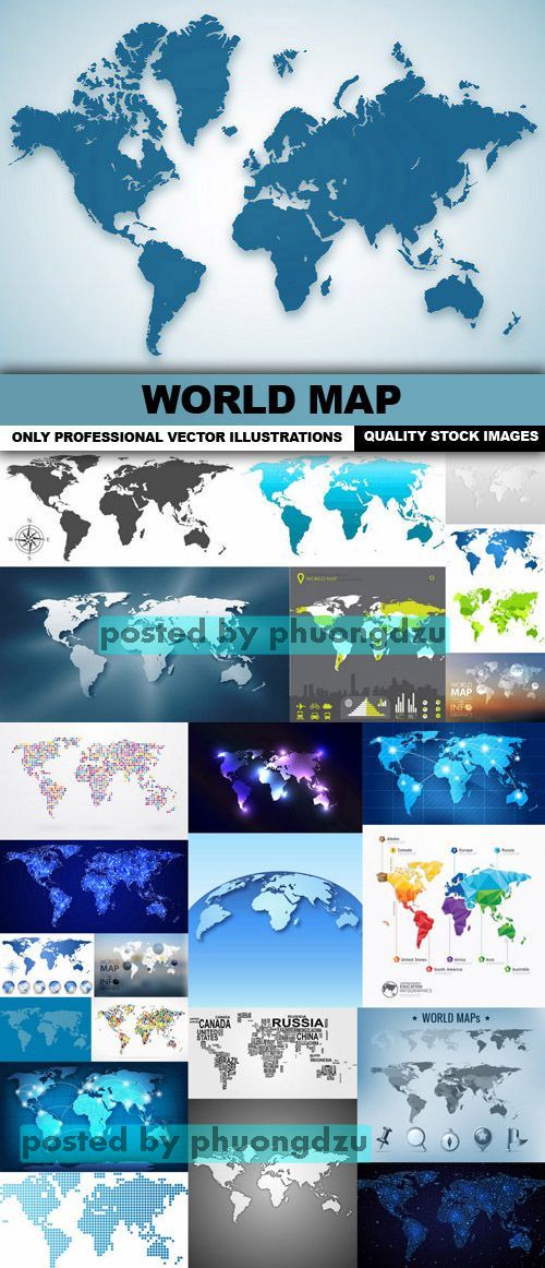 World Map Vector colection part 1