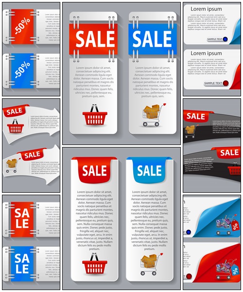 Sale banner with place for your text - vector stock