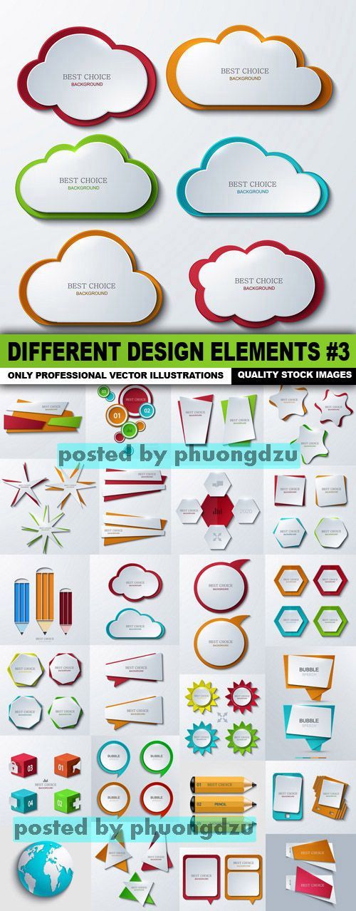 Different Design Elements Vector set 3