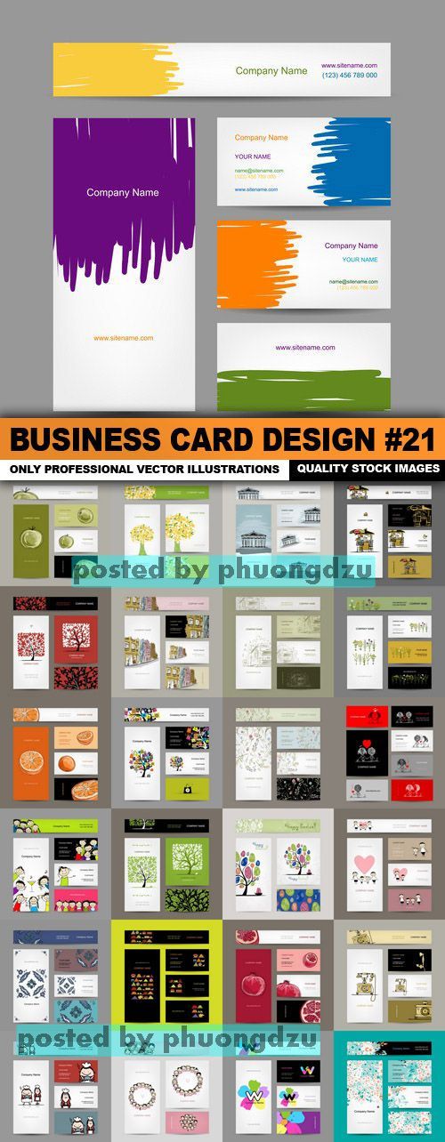Business Card Design Vector set 21
