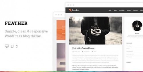 Nulled Feather v1.5.1 - Clean Flat Responsive WordPress Blog Theme