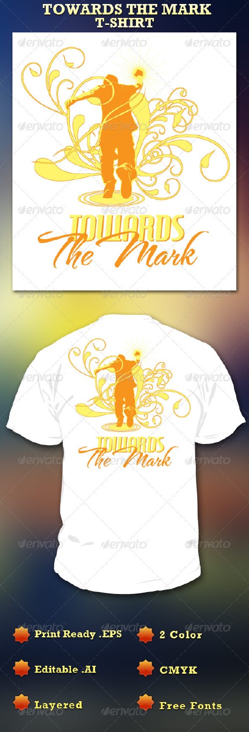 GraphicRiver Towards the Mark T-Shirt Template 896422
