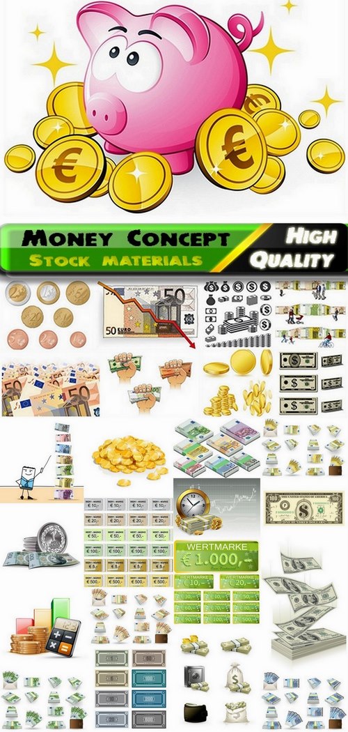 Different money design in vector Business concept from stock #2 - 25 Eps