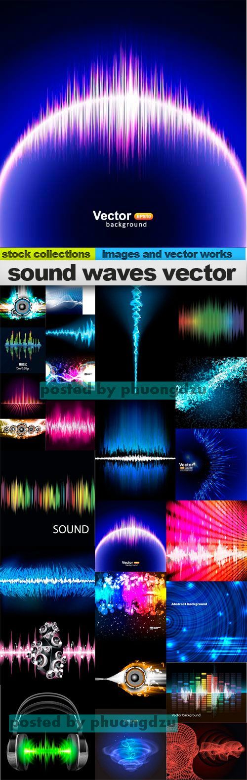 Sound waves 25xEPS 2