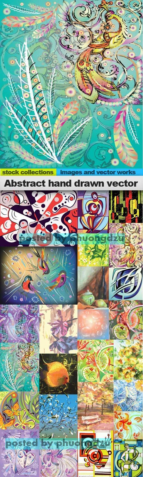 Abstract hand drawn vectors,25 x EPS