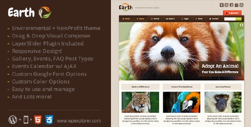 ThemeForest - Earth v3.3 - Eco/Environmental NonProfit WordPress Theme