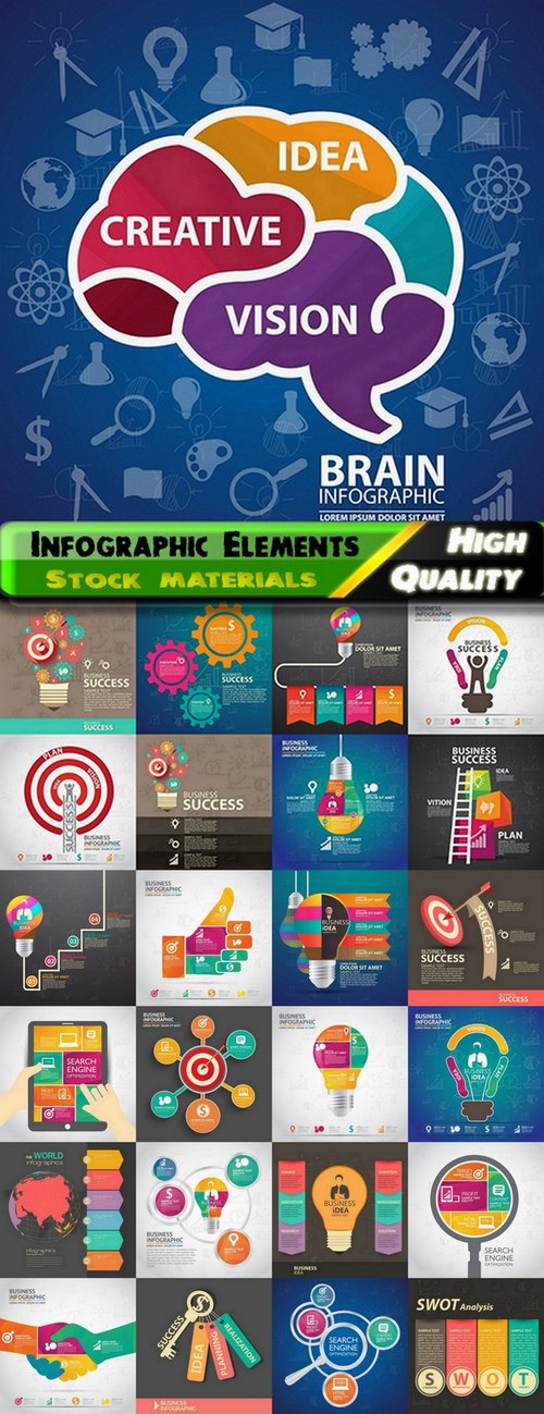 Infographic Design Elements in vector set from stock #82 - 25 Eps