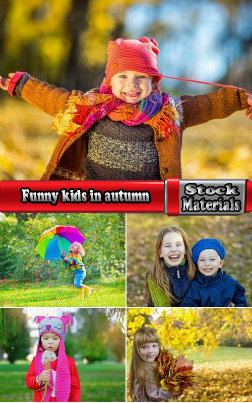 Funny kids in autumn 5 UHQ Jpeg
