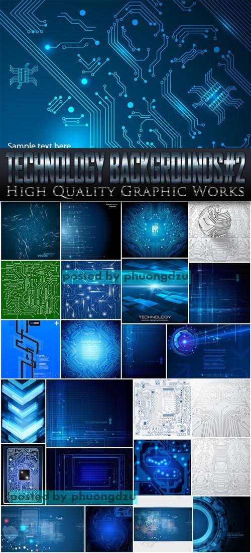 Exclusive - Technology Backgrounds Vector set 2