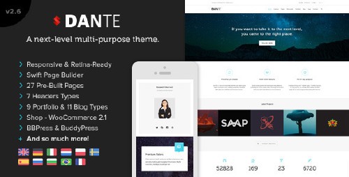 ThemeForest - Dante v2.62 - Responsive Multi-Purpose WordPress Theme
