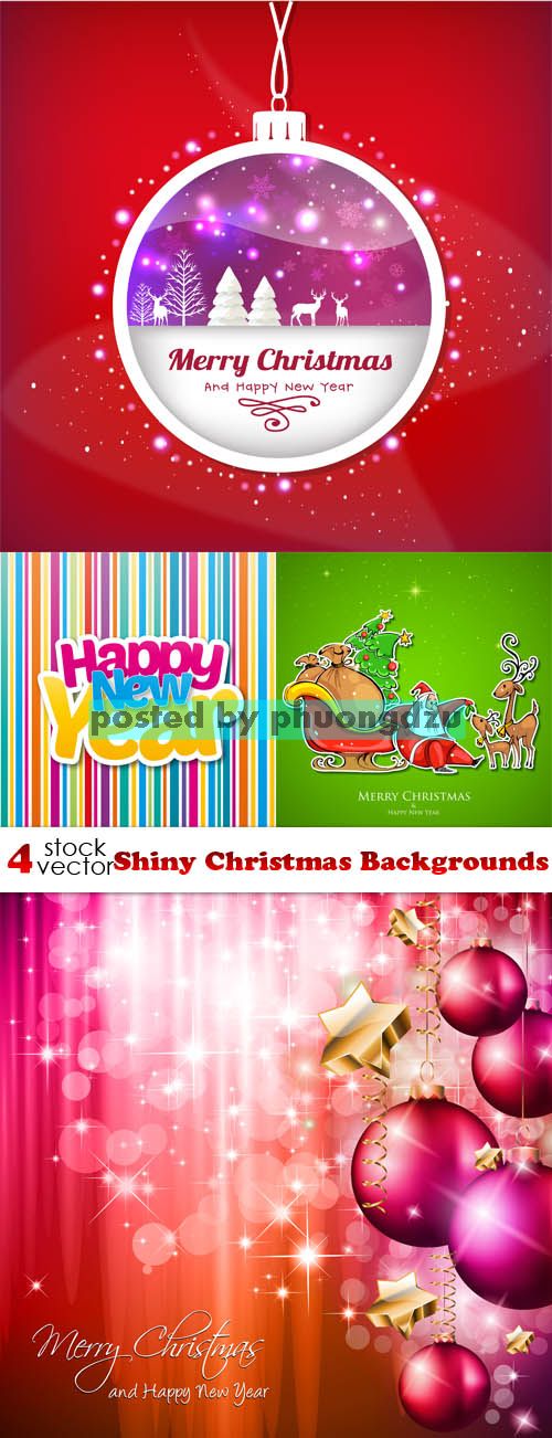 Vectors - Shiny Christmas Backgrounds 5