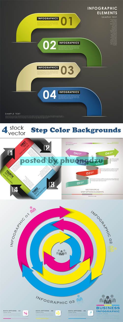 Vectors - Step Color Backgrounds 5