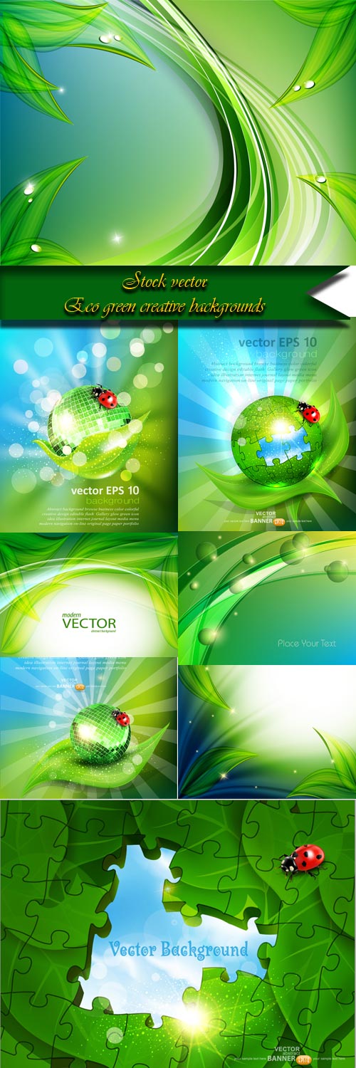 Eco green creative backgrounds