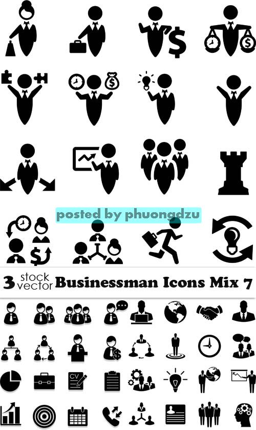 Vectors - Businessman Icons Mix 07