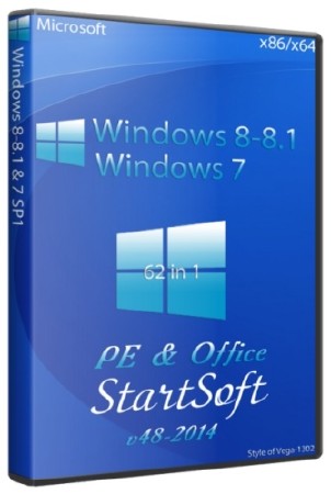 Windows 8-8.1 & 7 SP1 PE & Office 62 in 1 StartSoft v.48-2014 (x86/x64 /RUS)