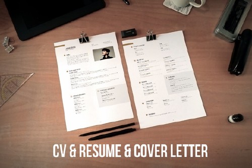 CreativeMarket - CV, resume and cover letter set v2 80886