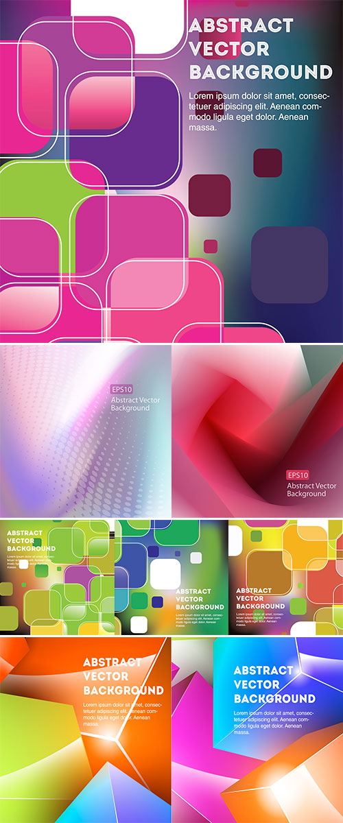 Stock: Bright and colorful vector geometric rectangular background