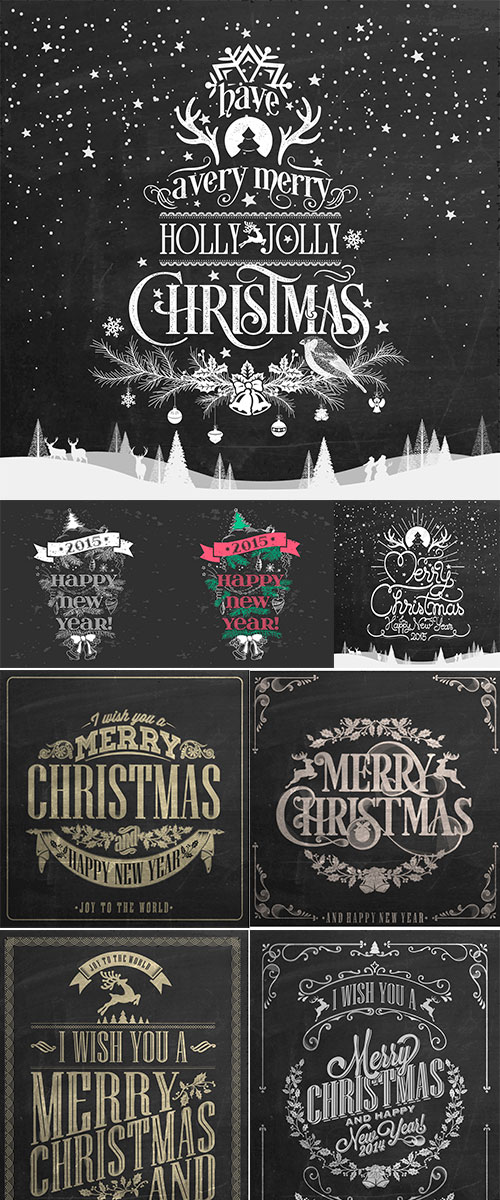 Stock Vintage Christmas And New Year Background