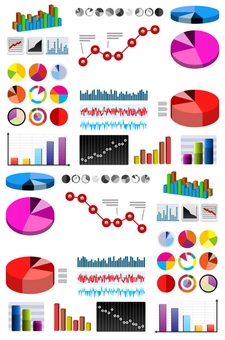 Charts and Graphs in Vector Format 2