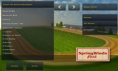 Screenshots of the game Race Horses Champions for Android phone, tablet.