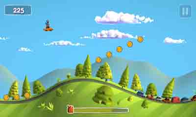 Captures d'écran du jeu Sunny hillride sur Android, une tablette.