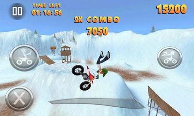 Captures d'écran du jeu FMX Riders sur Android, une tablette.