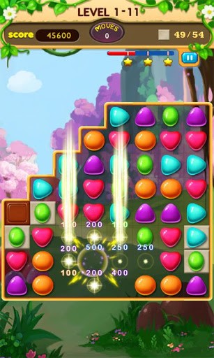 Screenshots of the game Candy journey on Android phone, tablet.