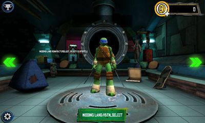 Screenshots of the game TMNT: Rooftop run on the Android phone, tablet.