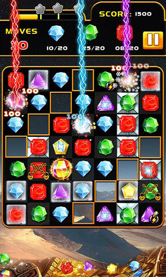 Screenshots of the game world Jewels: Epic on Android phone, tablet.