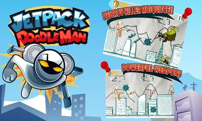 Screenshots of the game Jetpack Doodleman on Android phone, tablet.